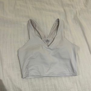 White Alo sports bra/crop top. size small